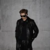 BTS RM World Tour Arirang Black Leather Jacket