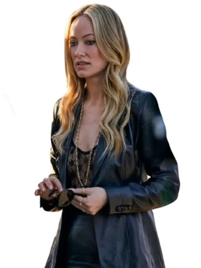 Behemoth! 2026 Olivia Wilde Black Leather Blazer