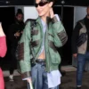 Bella Hadid Green Bomber Jacket
