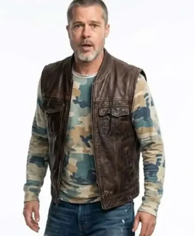 Brad Pitt Heart of the Beast 2026 Brown Vest