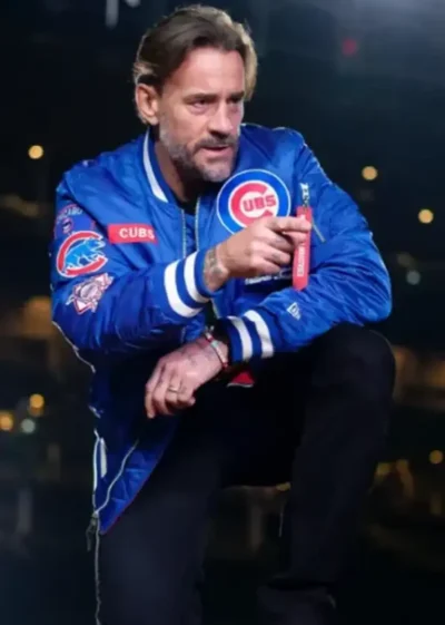 CM Punk Chicago Cubs Blue Jacket