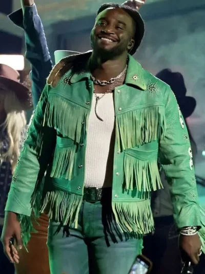 CMA Awards Shaboozey Green Fringe Jacket