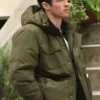 Callum Turner One Night Only Green Puffer Jacket