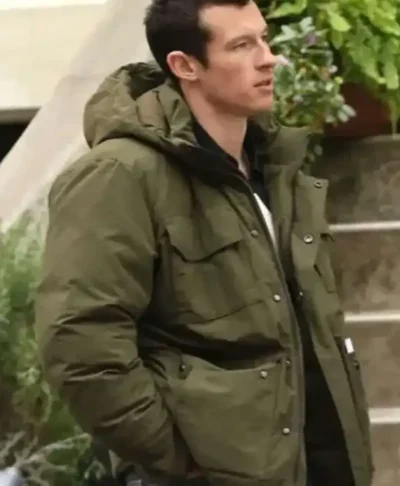 Callum Turner One Night Only Green Puffer Jacket