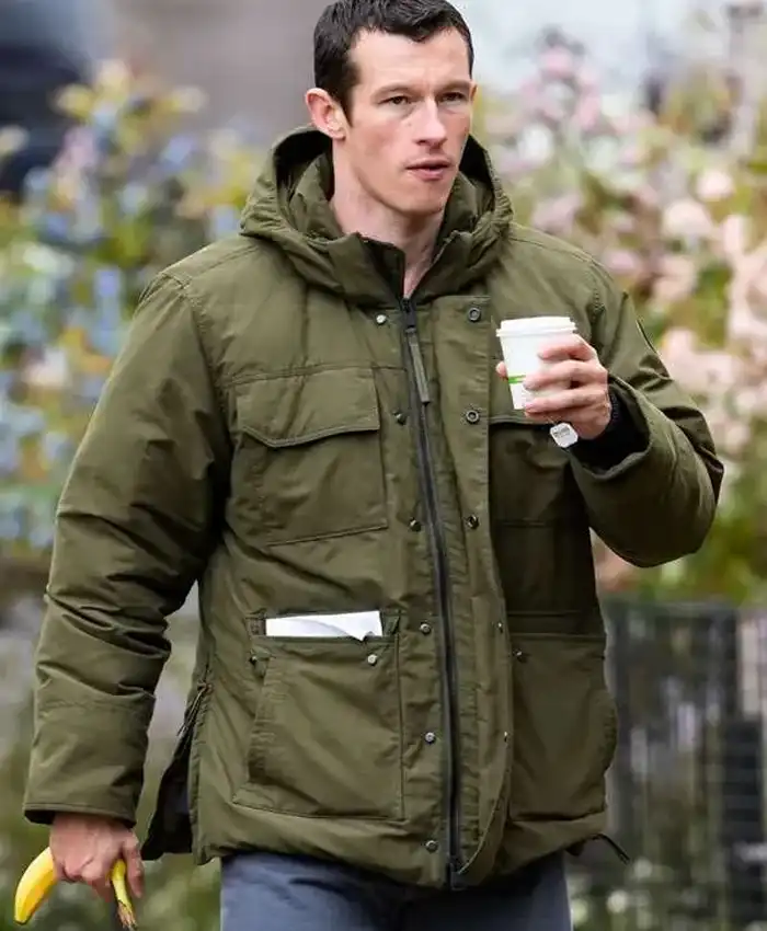 Callum Turner One Night Only Green Puffer Jacket