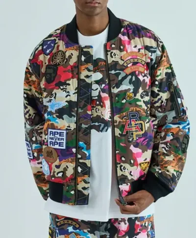 Camo Multi Badge MA-1 Jacket