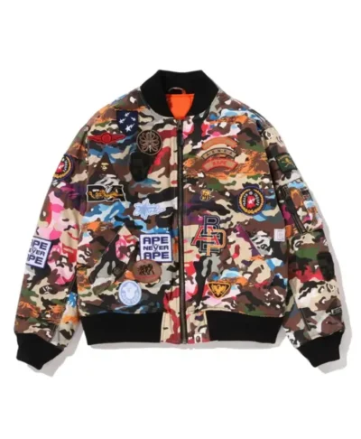 Camo Multi Badge MA-1 Jacket