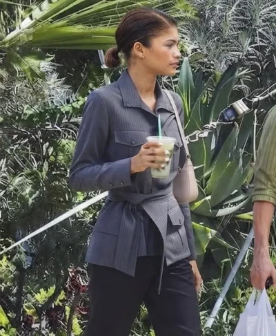 China 2026 Zendaya Wrap Tie Blazer