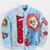 Chucky Love Hurts Horror Varsity Jacket