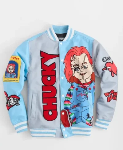 Chucky Love Hurts Horror Varsity Jacket