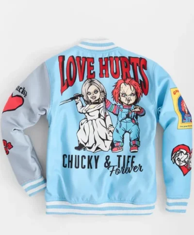 Chucky Love Hurts Horror Varsity Jacket