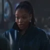 Clayface 2026 Naomi Ackie Black Leather Jacket