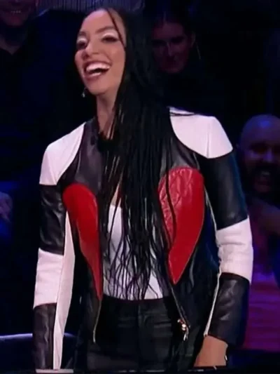 Corinne Foxx Black and White Leather Jacket