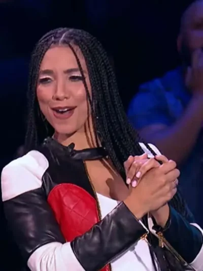 Corinne Foxx Black and White Leather Jacket