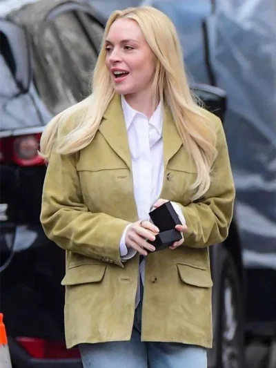 Count My Lies Lindsay Lohan Suede Blazer