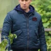 David Caves Silent Witness Blue Bomber Jacket
