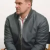 David Harbour Stranger Things S04 Grey Bomber Jacket