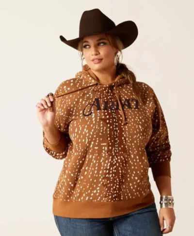 Deer Print Hoodie