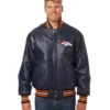 Denver Broncos NFL Multi-Color Leather Jacket