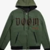 Doctor Doom Marvel Army Hooded Varsity Jacket