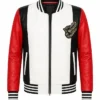 Dubai 2026 Rema Red and White Leather Jacket for sale