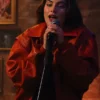 Ella Bright Red Bomber Off Campus Jacket