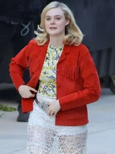 Elle Fanning Margo's Got Money Troubles Fringe Jacket