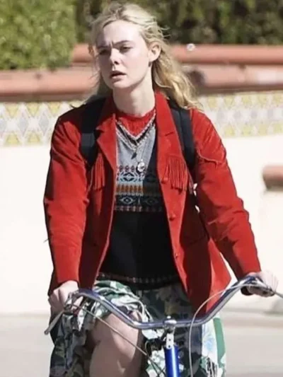 Elle Fanning Margo's Got Money Troubles Fringe Jacket