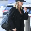Emily Blunt NYC Airport Black Jacket