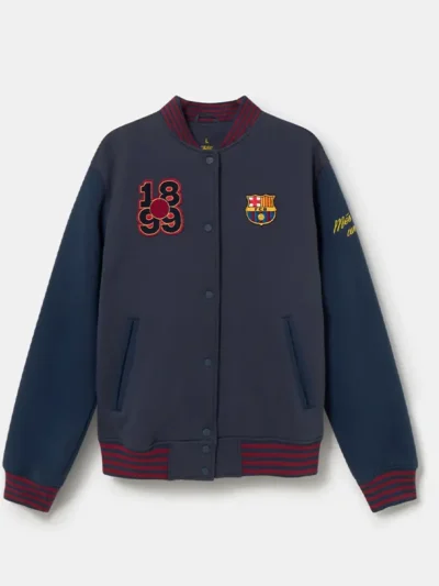 FC Barcelona Blue Bomber Jacket