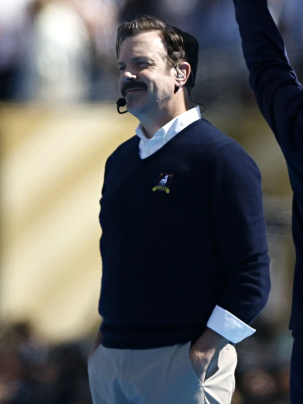 FIFA World Cup Halftime Show Jason Sudeikis Ted Lasso Sweater for sale