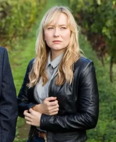 Fern The Brokenwood Mysteries Black Leather Jacket