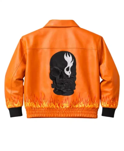 Flame Skull Leather Jacket