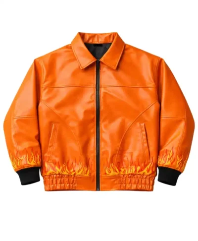Flame Skull Leather Jacket
