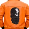 Flame Skull Leather Jacket
