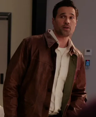Found S02 Brett Dalton Brown Leather Jacket