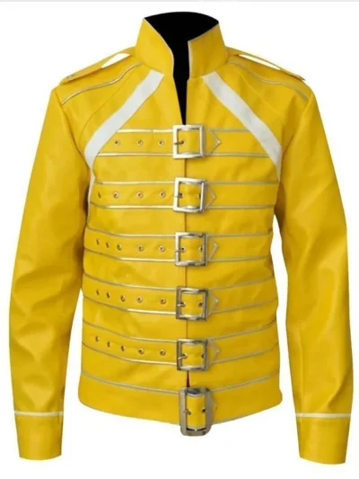 Freddie Mercury Concert Yellow Leather Jacket