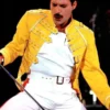 Freddie Mercury Concert Yellow Leather Jacket for sale