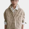 Free People Opal Swing beige Denim Jacket