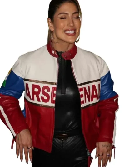 Gabrielle Figueiredo Arsenal Biker Leather Jacket
