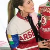 Gabrielle Figueiredo Arsenal Biker Leather Jacket for sale