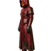 Gothic Red Leather Halloween Duster Coat