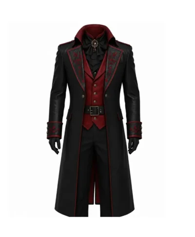 Gothic Vampire Embroidered Coat