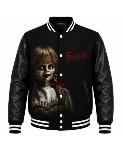 Halloween Annabelle Black Letterman Jacket