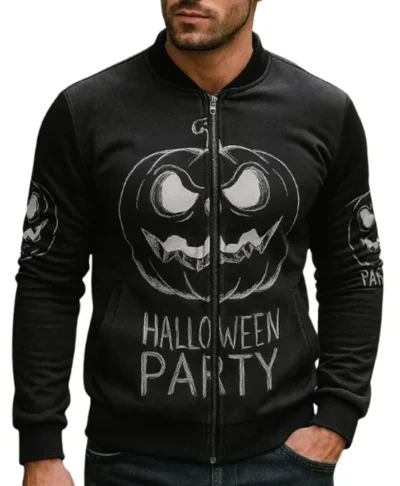 Halloween Black Bomber Jacket