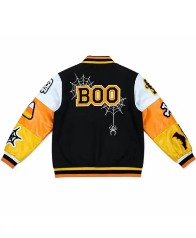 Halloween Boo Patches Varsity Jacket
