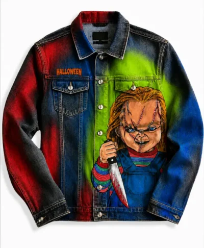 Halloween Chucky Blue Denim Jacket