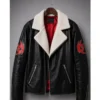 Halloween Shadow Hedgehog Fur Leather Jacket