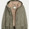 Hollister Faux Fur-Lined Bomber Jacket For Sale