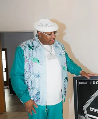 I Don’t Fk With You E-40 Teal Leather Jacket